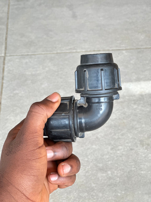 25mm PN16 Industrial PP Compression Elbow