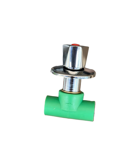 ERA stop valve with chrome handle