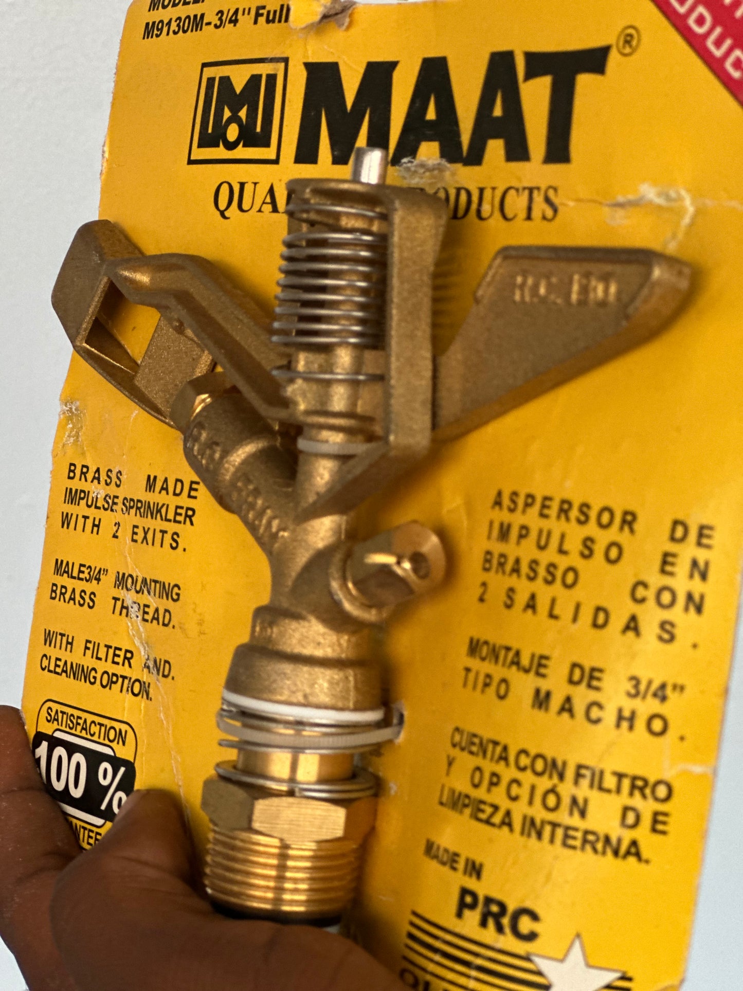 MAAT High Performance Heavy Duty Brass Impact Sprinkler