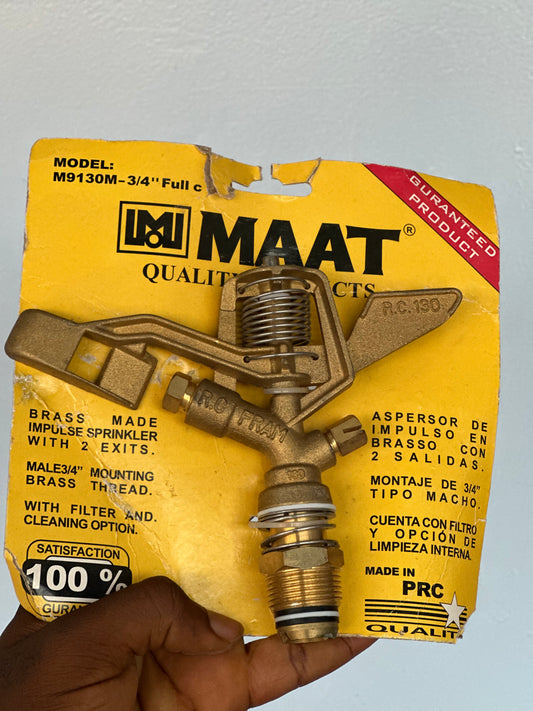 MAAT High Performance Heavy Duty Brass Impact Sprinkler
